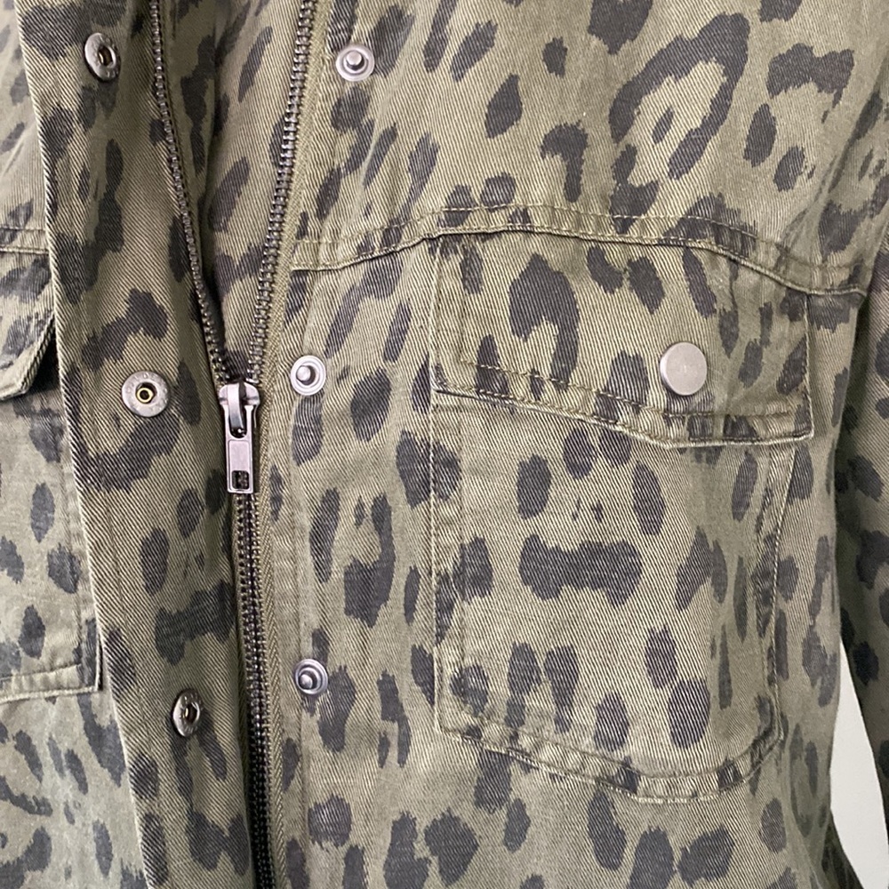 Rails Collins Green Leopard Tencel Lightweight Military Jacket Green Size XS NEW - Picture 9 of 12